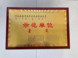 【市城市燃熱集團富泰熱力】公司榮獲“賽罕區民族團結進(jìn)步示范單位”稱(chēng)號